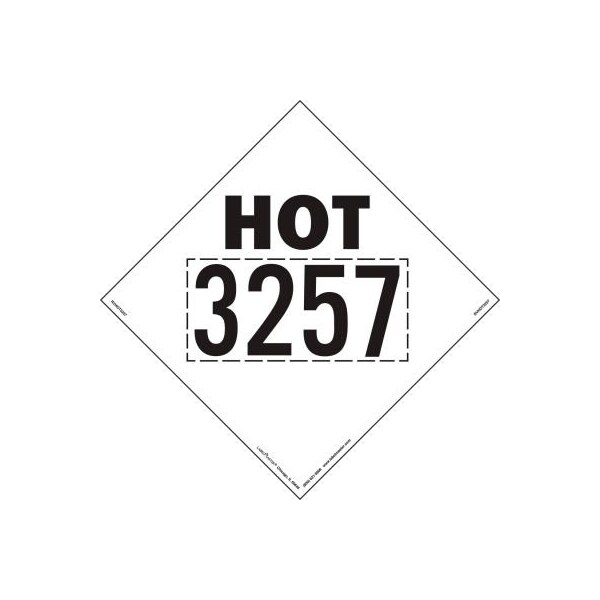 American Labelmark Co LabelMaster RVHOT3257 Hot 3257 Marking 273 x 273 MM, Rigid Vinyl, 25/Pack RVHOT3257 - main